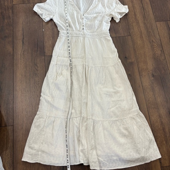 Zara White Button Front Maxi Dress, Size Medium - Picture 7 of 8